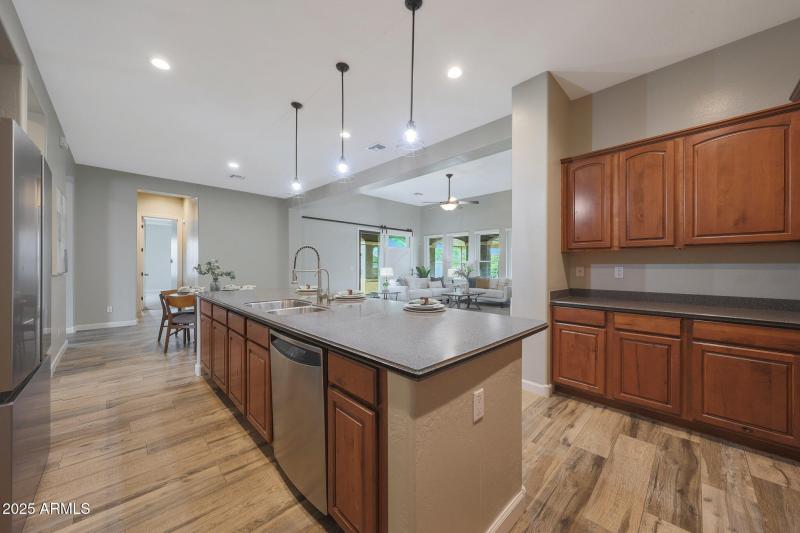 Kitchen open to main living area