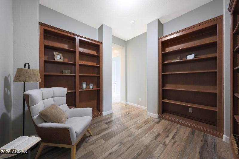 Library off of theater room