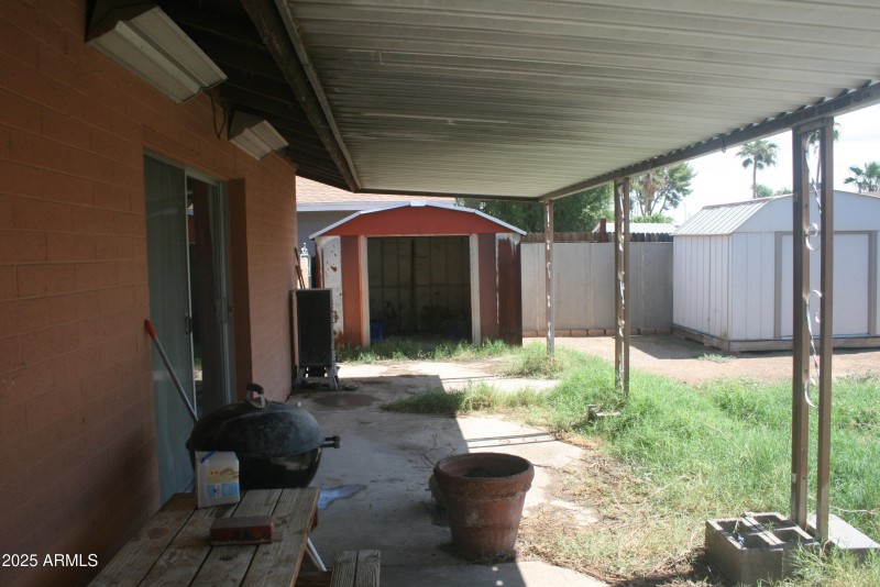 Covered back patio