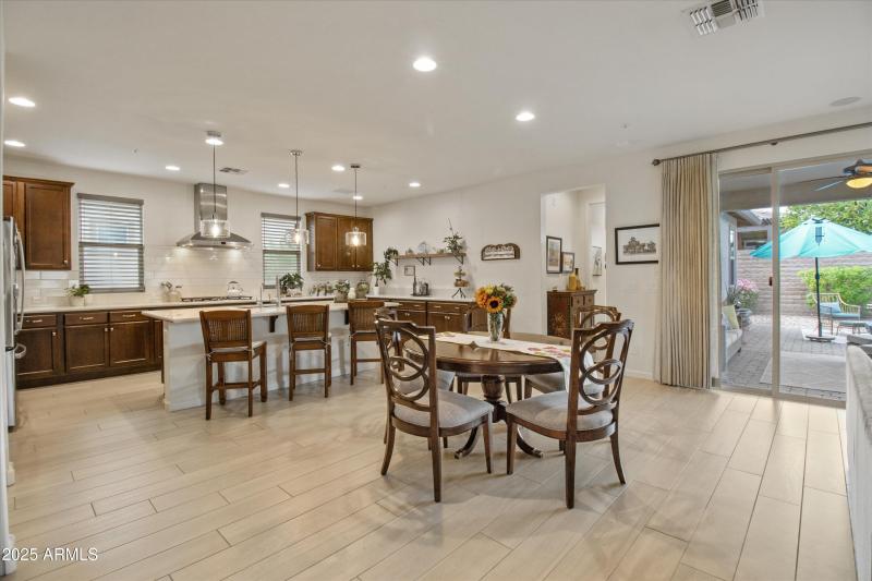 Open Dining Flows to Kitchen