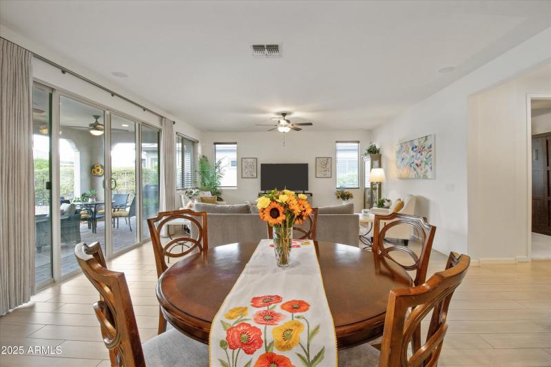 Dining with Backyard Views