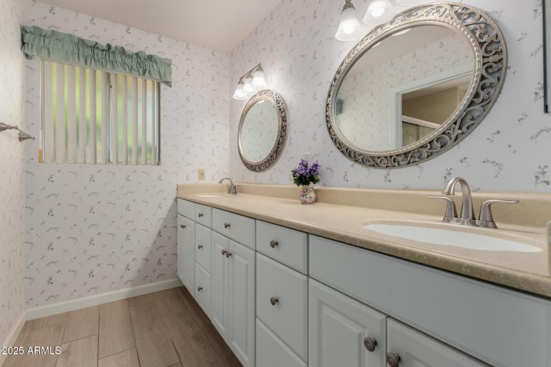 Primary bath with double sinks