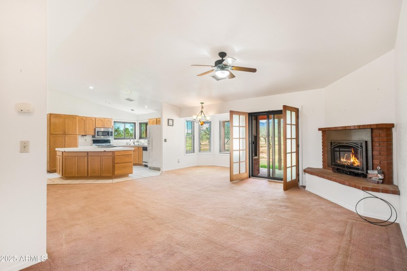 Living Room Dining and Kitchen