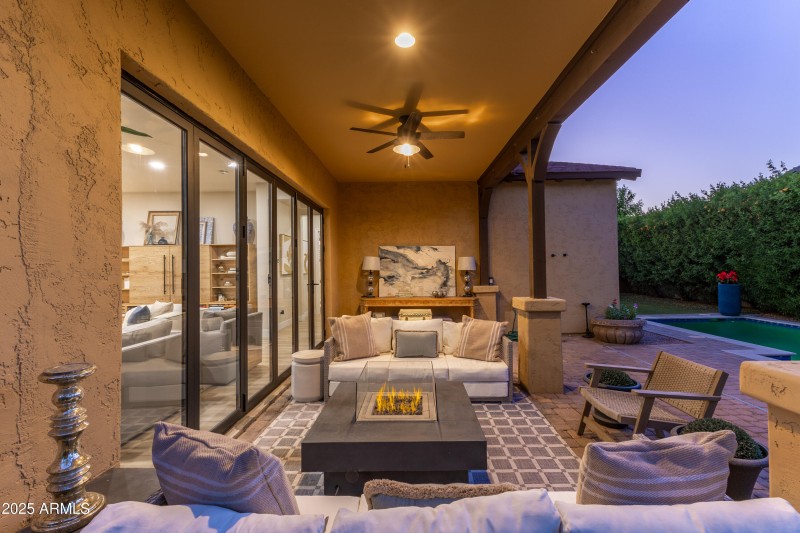Covered Patio at Twilight
