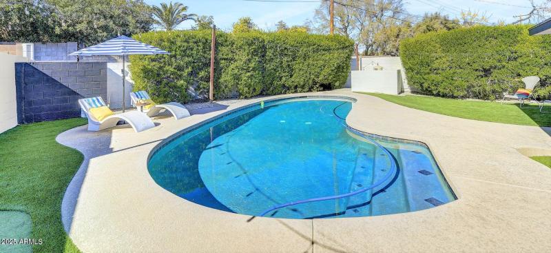 Sun deck around pool