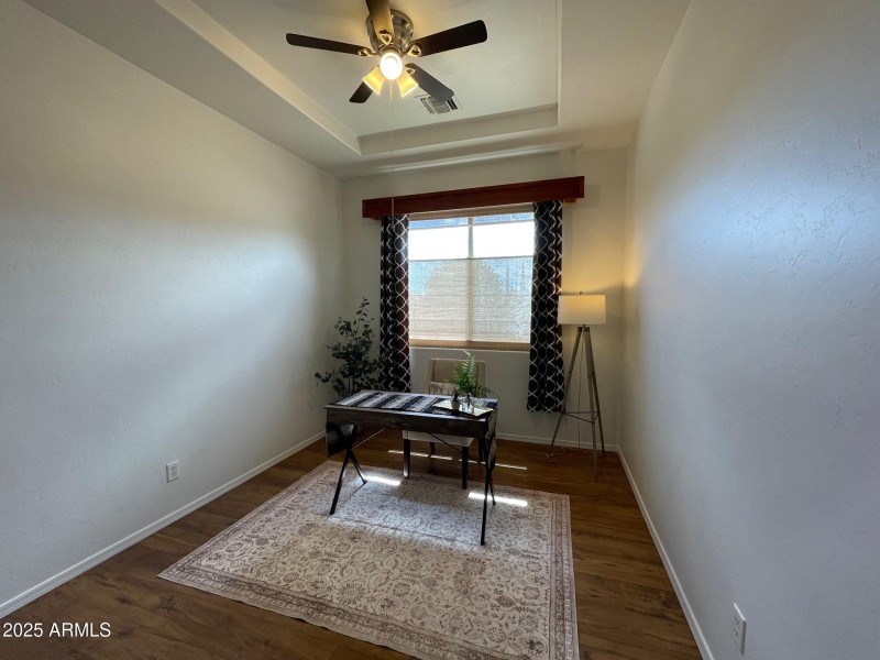 Formal Dining staged as office