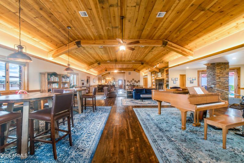 Great room music area.