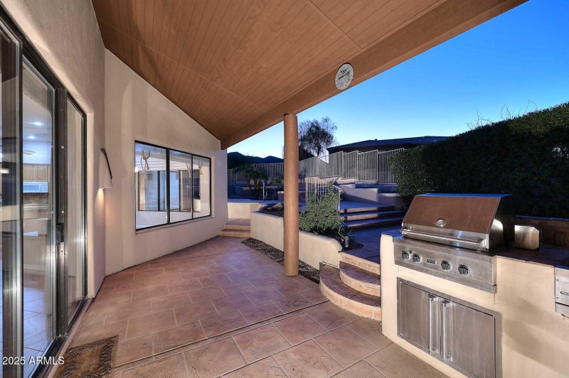 Night-Covered Patio-BBQ Grill