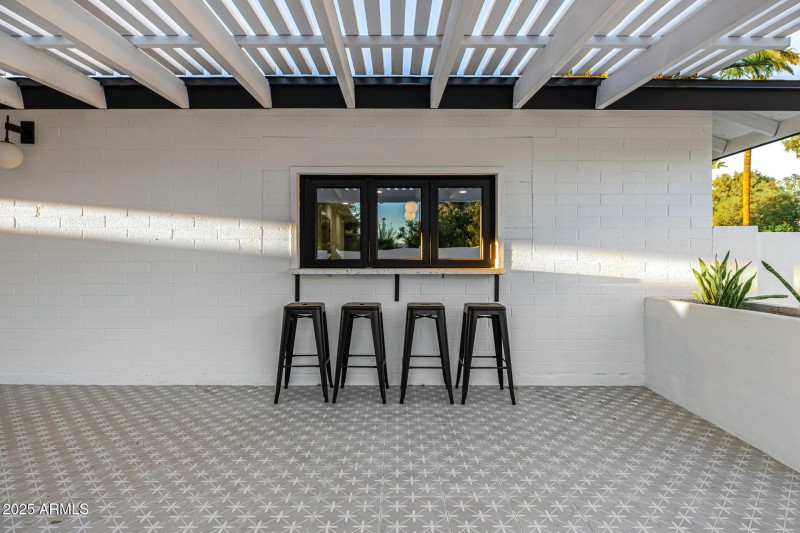 Accordion Window w/ Bar Seating!