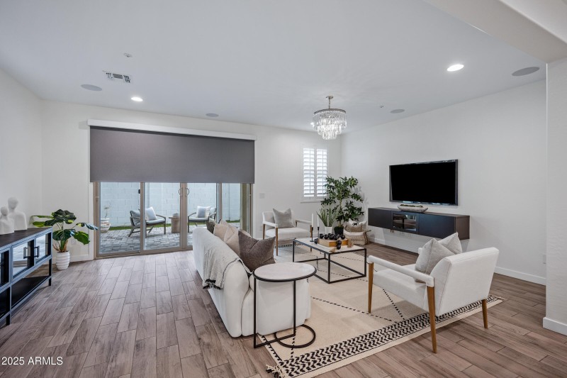 Automatic Shades in Great Room