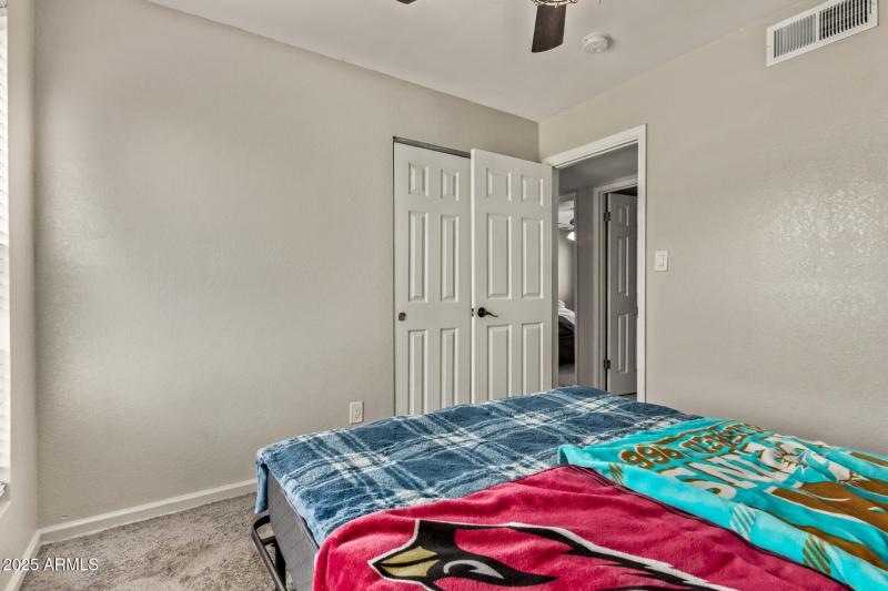 Ceiling fans in all of the Bedrooms
