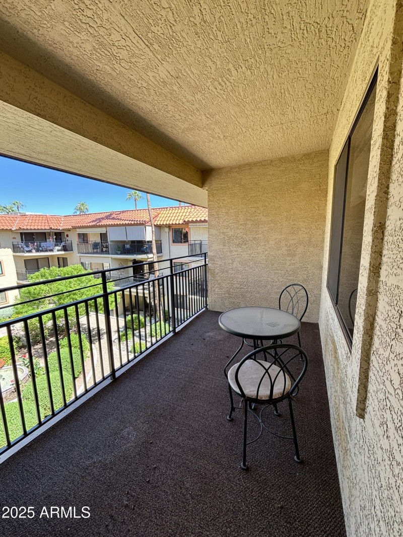 Patio with Secret Garden view