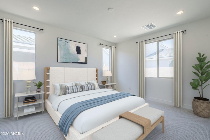 Virtually Staged Primary Bedroom