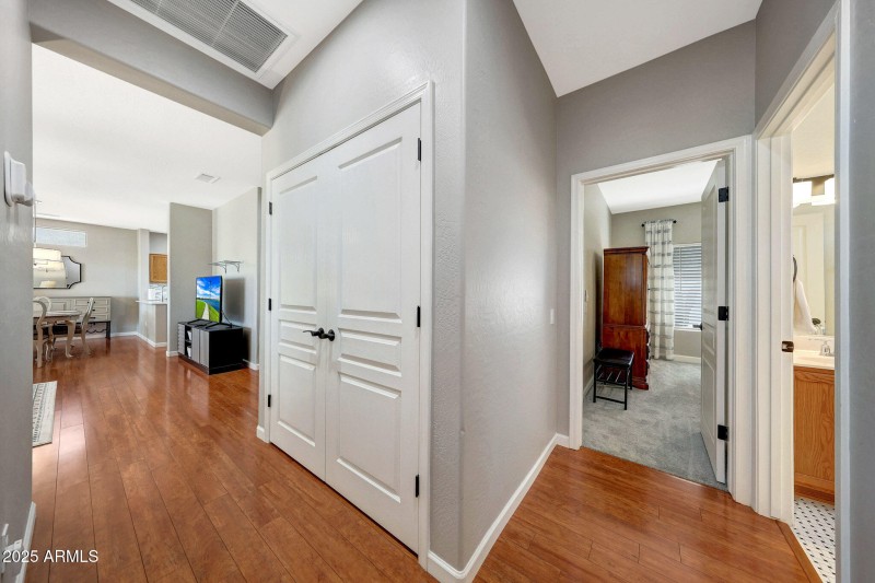 Hallway to guest bedroom/bathroom
