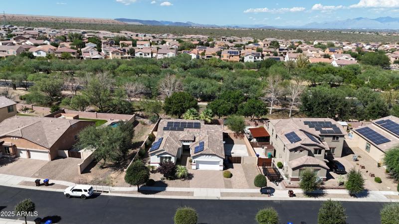 aerial looking north