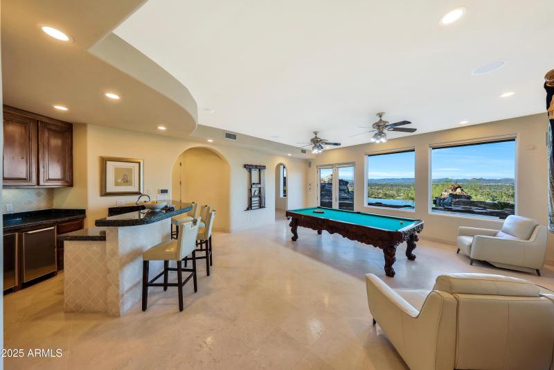Downstairs Game Room and Wet Bar