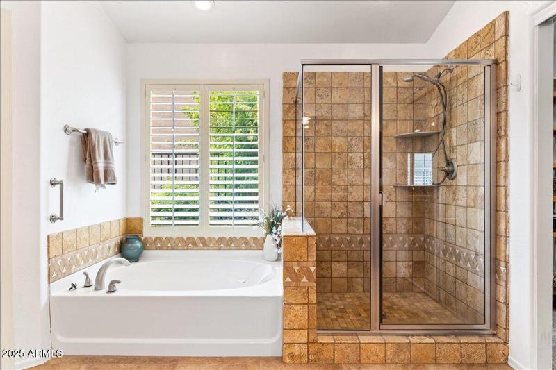 separate tile and shower