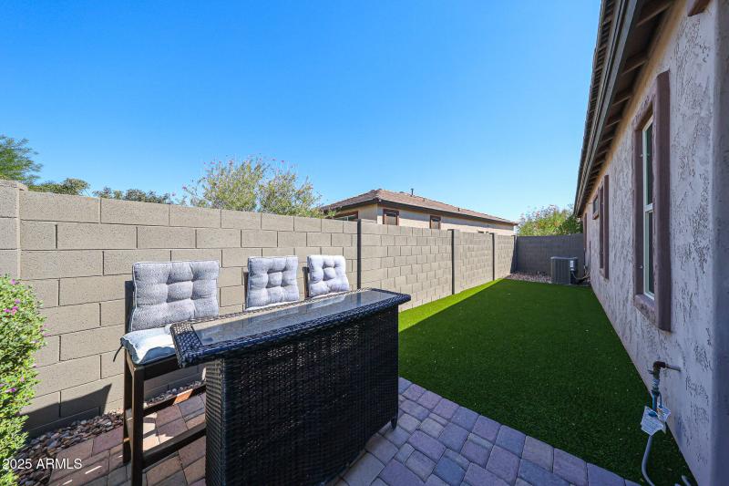 Side Yard with Artificial Turf