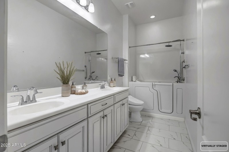 MAIN BATH WITH CUSTOM WALK IN TUB