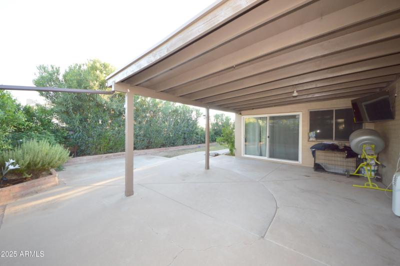 Backyard Coverd Patio Side View 2