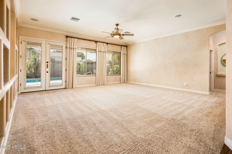 French door access to backyard