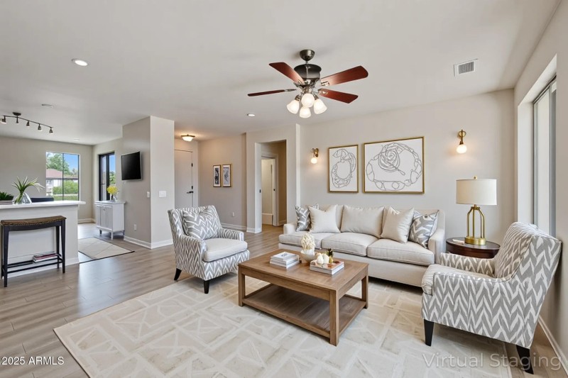 Living Room Virtually Staged