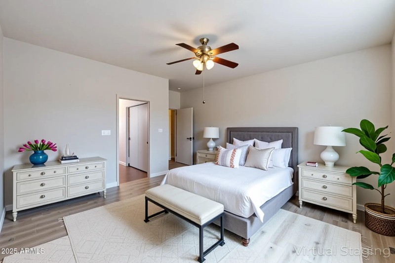 Primary Bedroom Virtually Staged