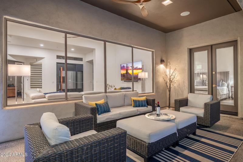 Twilight patio moment