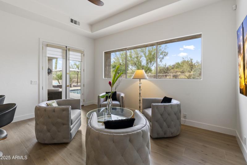 View of the sparkling pool