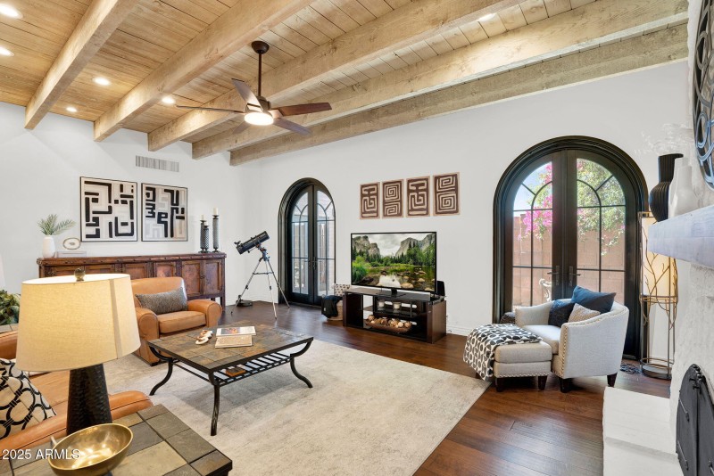 Dramatic Arched French Doors