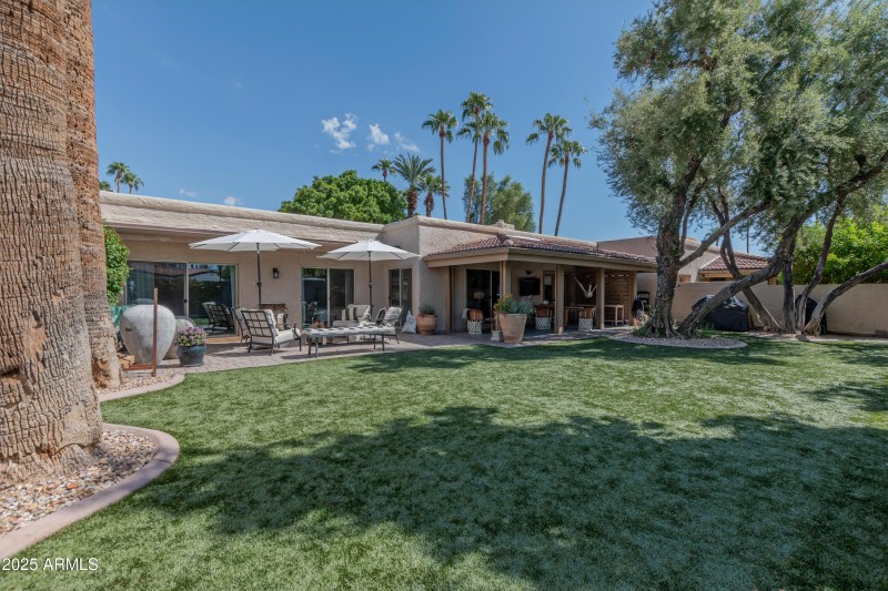 Ample grassy area for pets or play