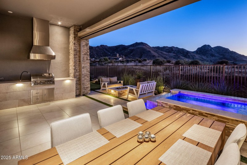 Covered Patio at Twilight