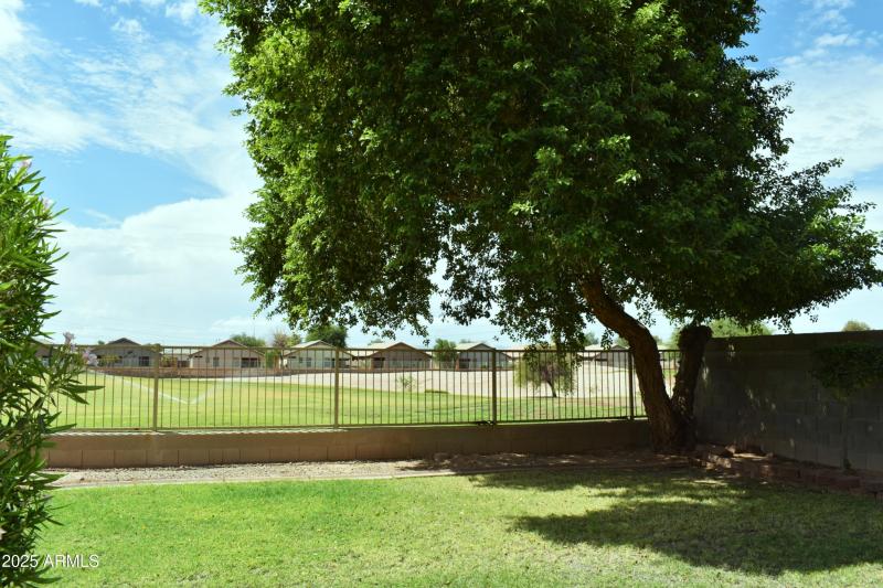 Green backyard loverlooks golf course