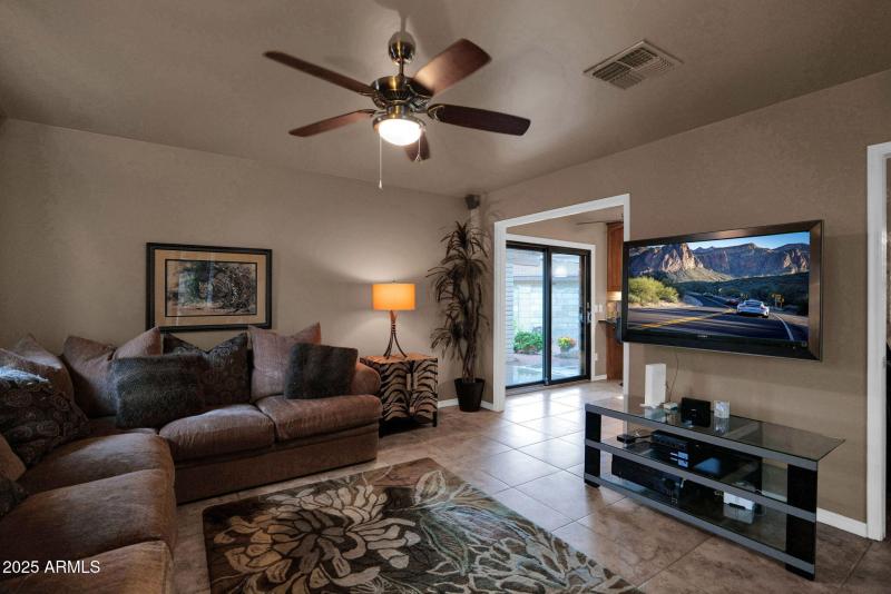 Family room open to kitchen