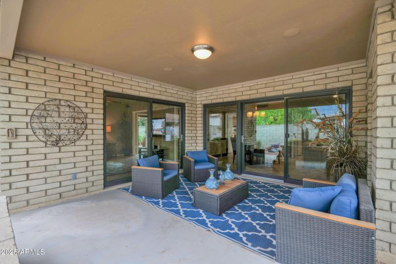 Covered Patio with custom doors