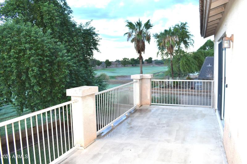 Balcony facing north