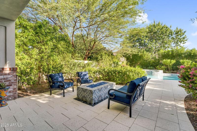 Charming fire pit area