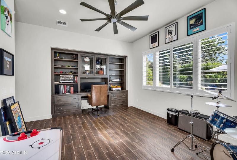 Bedroom #4 has custom built-in desk