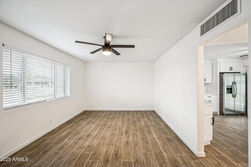 living room to kitchen