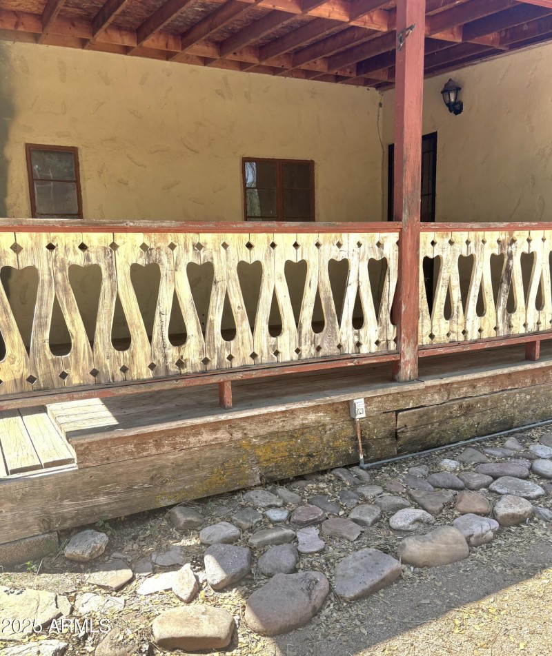 Back Covered Porch Railing