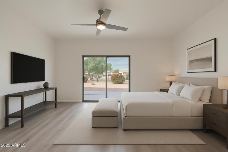 Virtually Staged Primary Bedroom