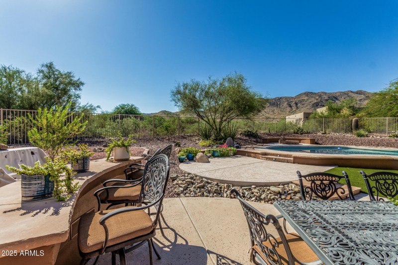 Backyard bar at BBQ island