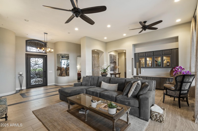 Spacious seating area