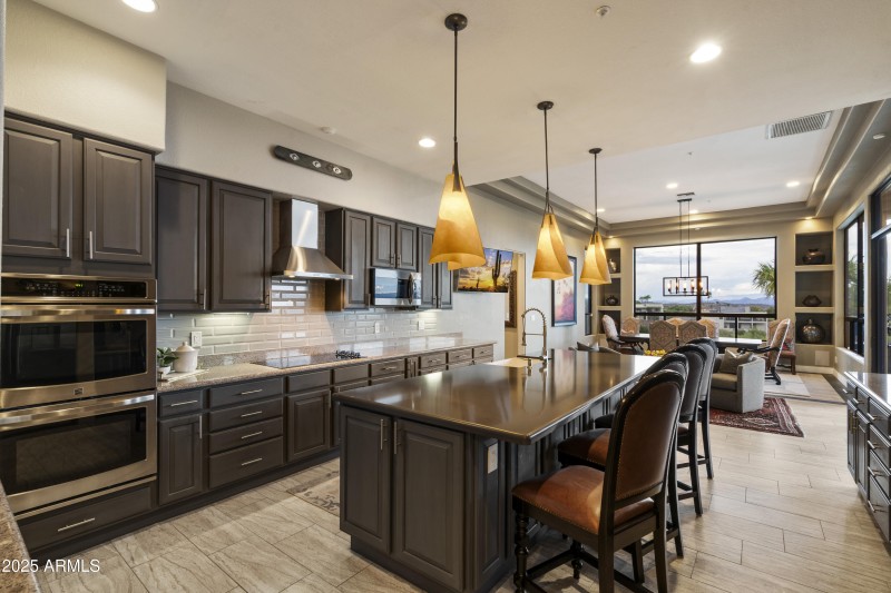 Large kitchen with center island