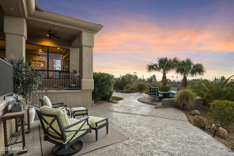 Spacious lower patio