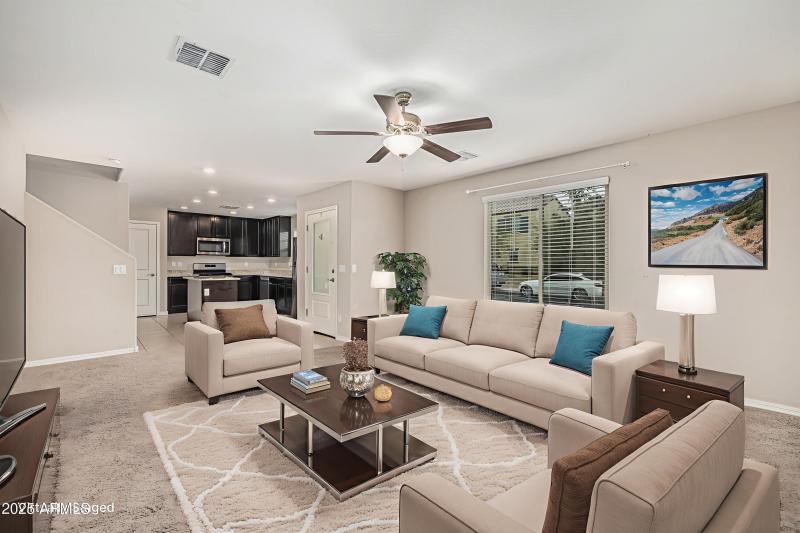 Virtually Staged Living Room