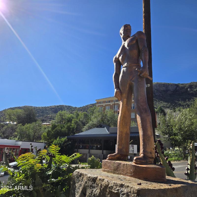 Iron Man infron of the restaurant