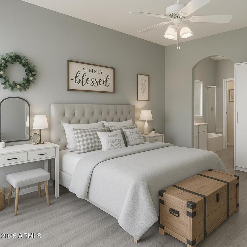 Primary bedroom rendering