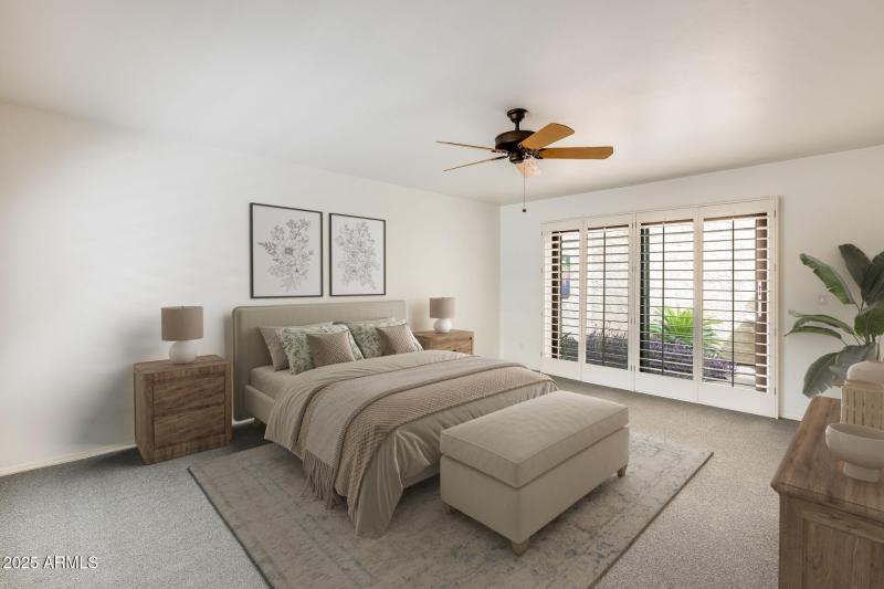 Primary Bedroom Staged