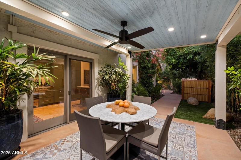 Enjoy Dining on Covered Patio